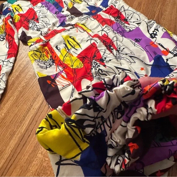 Lisa 2020 Graphic Art Print Jumpsuit | Bold Pop Art Colorful | Size L / XL - Picture 5 of 10